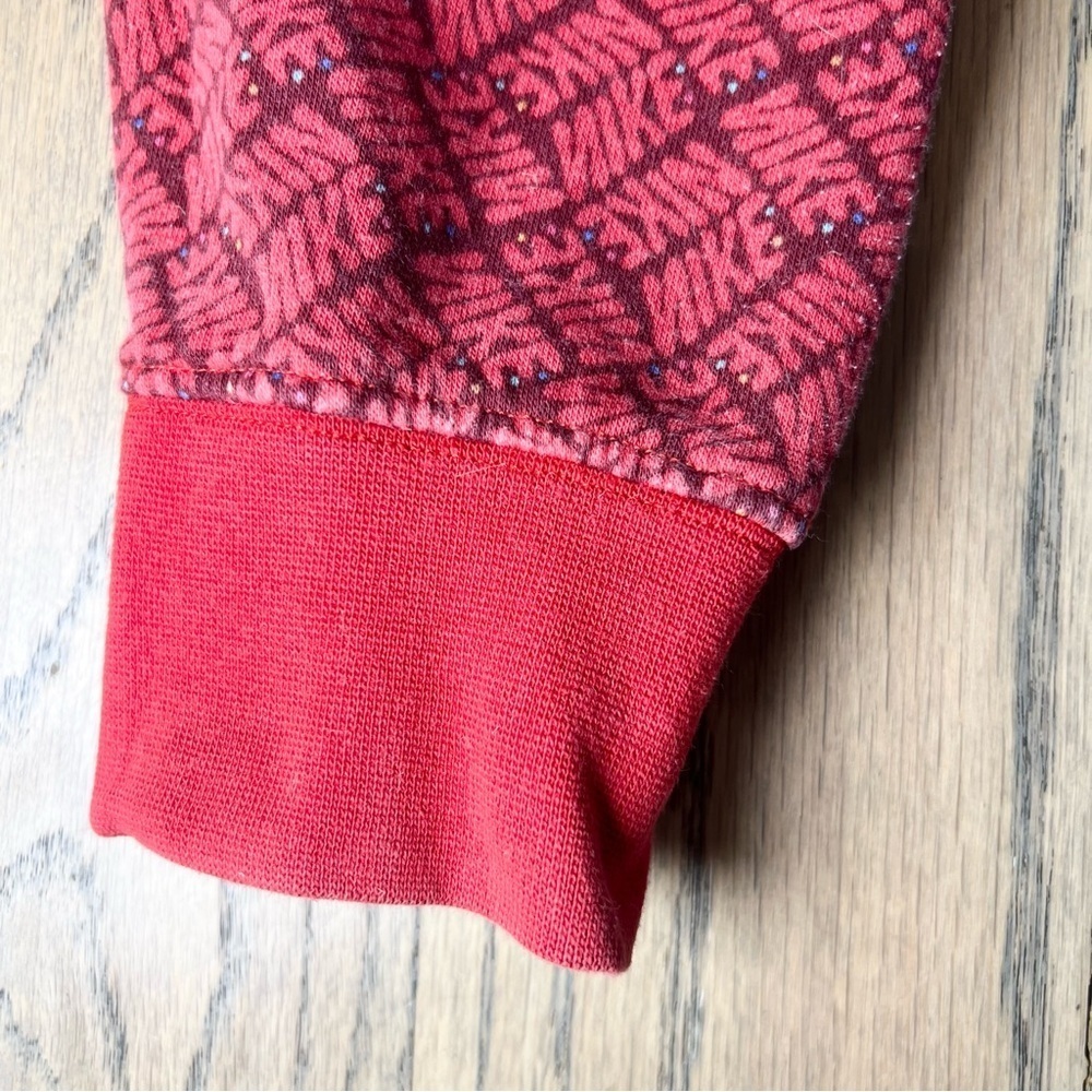 Nike Essentials Red All Over Print Pullover Hoodie Sweatshirt Size Small - Picture 9 of 16